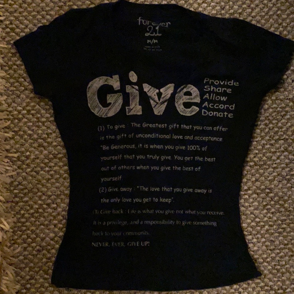 Forever 21 GIVE tee